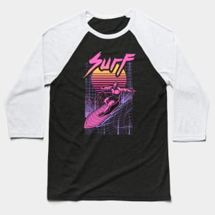 Surf the Vapor Wave Baseball T-Shirt